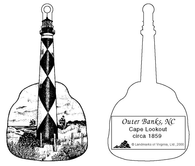 NC Cape Lookout Lighthouse Circa 1859