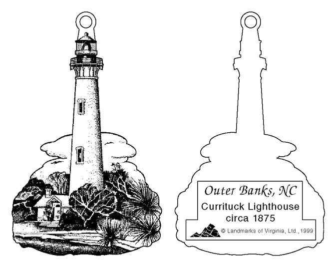 NC Currituck Beach Lighthouse  Circa 1875